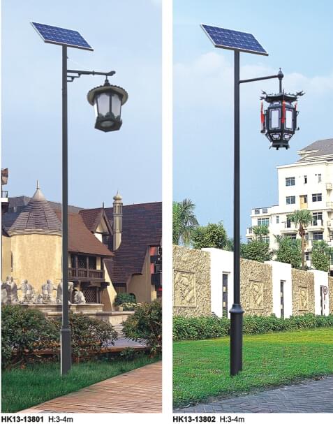 華可小區led太陽(yáng)能庭院燈